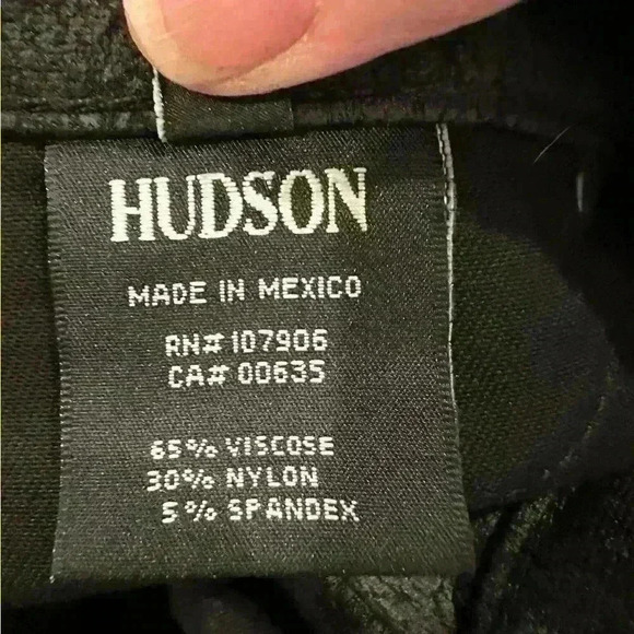 Hudson Nico Midrise Super Skinny Pants in Black Echo Sz 31 - Picture 8 of 8